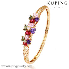 50983-Xuping nuevo estilo Crystal Gold Bangle con 18 K chapado en oro